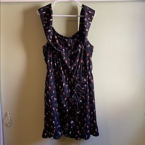 Maison Jules Heart Print Black Valentines Dress